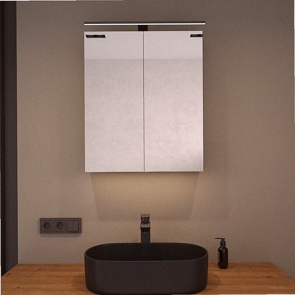 Planetmöbel Spiegelschrank Bad ARIA 60 cm mit LED – viele Farben & Softclose