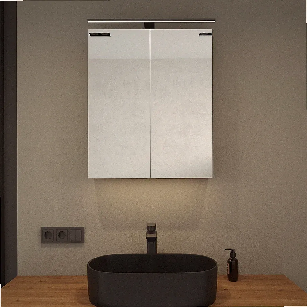 Planetmöbel Spiegelschrank Bad ARIA 60 cm mit LED – viele Farben & Softclose