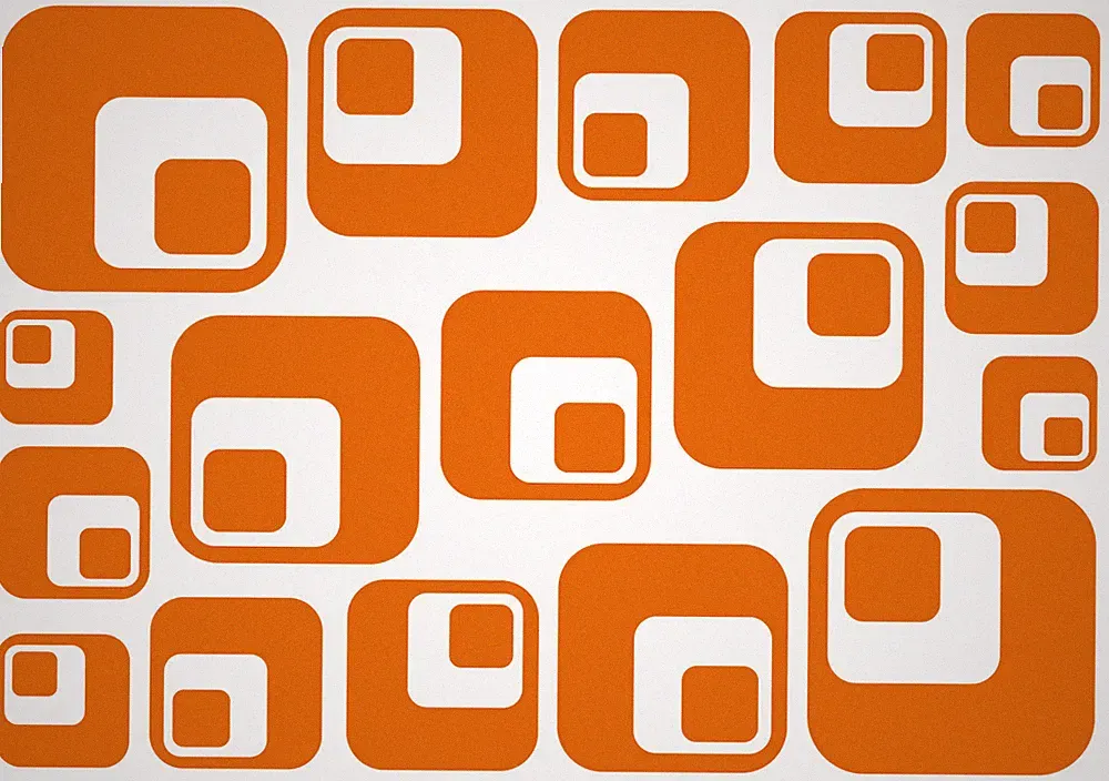RETRO QUADRATE AUFKLEBER Deko Sticker Quadrat Square Fliesen Spiegel Würfel Bad