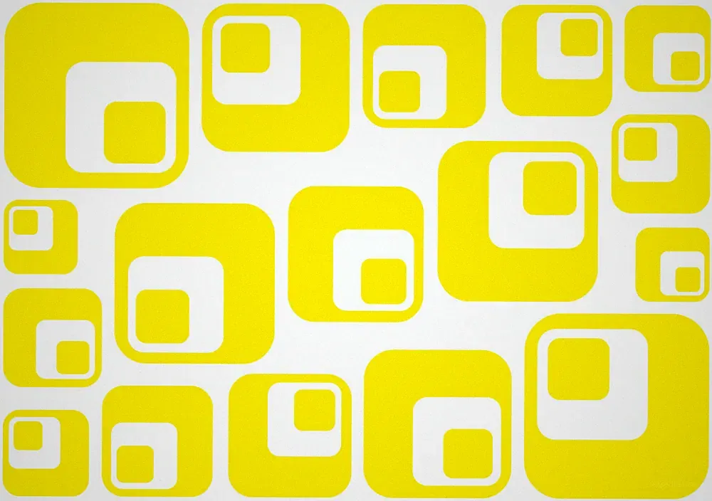RETRO QUADRATE AUFKLEBER Deko Sticker Quadrat Square Fliesen Spiegel Würfel Bad