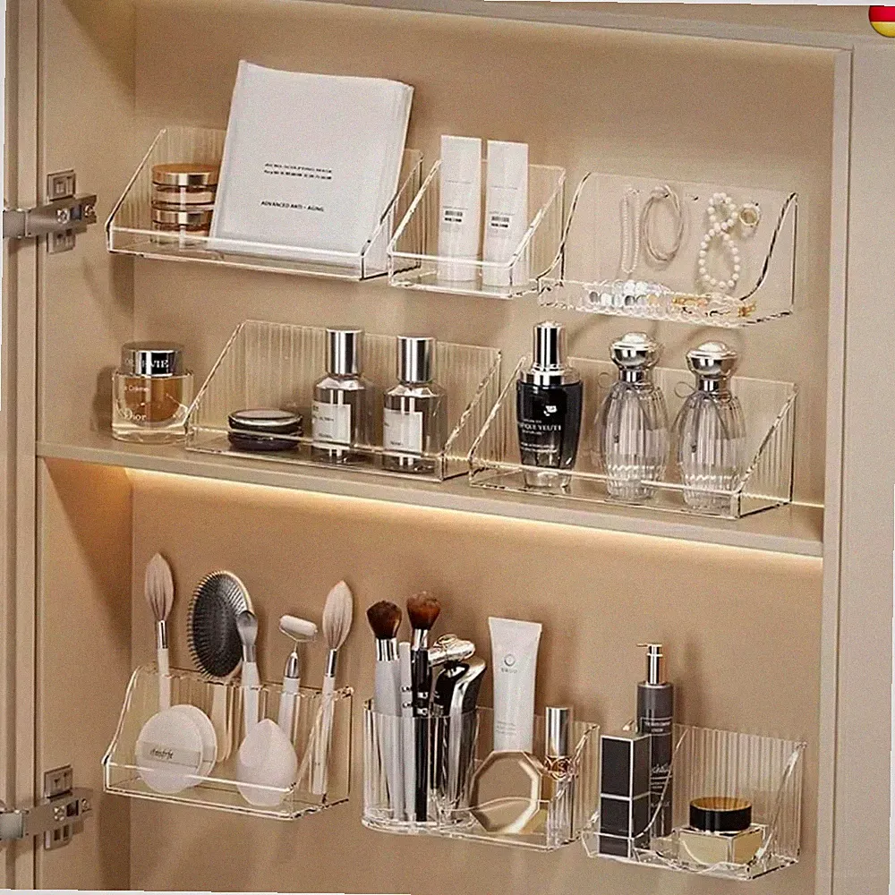 RMAN 6 Stücke Spiegelschrank Organizer Kunststoff Make up Organizer für B