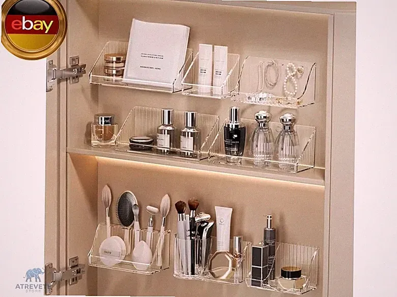 RMAN 6 Stücke Spiegelschrank Organizer Kunststoff Make up Organizer für B