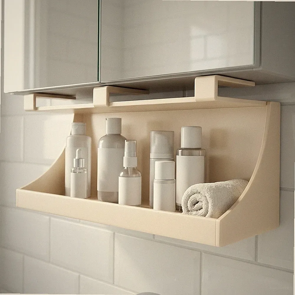 Robustes Stahlregal für Bad Spiegelschrank Innen 30x10x11cm platzsparend