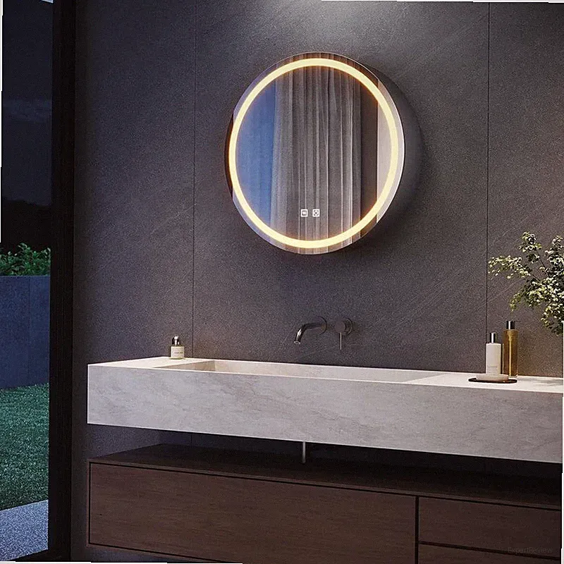 Runder LED Spiegelschrank 60 cm mit Beleuchtung, Anti-Beschlag & Steckdose