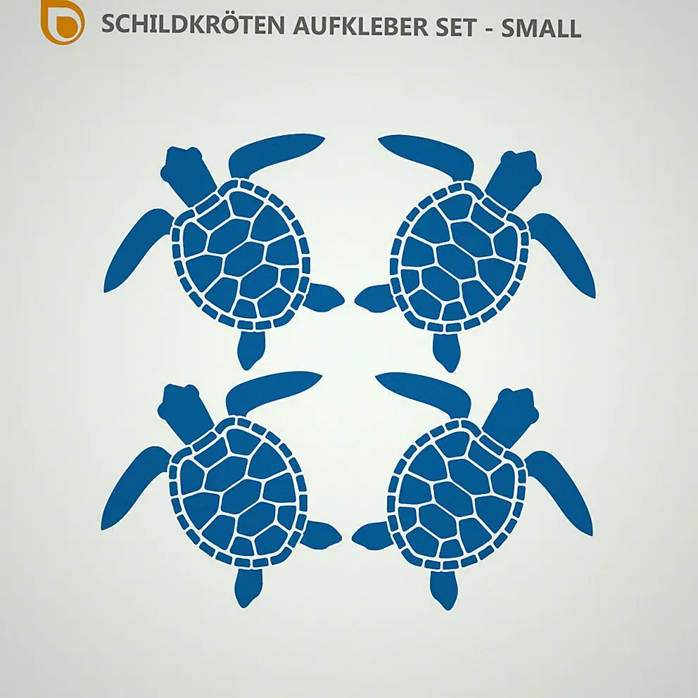 SCHILDKRÖTEN AUFKLEBER Maritim Deko Sticker Bad Fliesen Meeresschildkröte Möbel