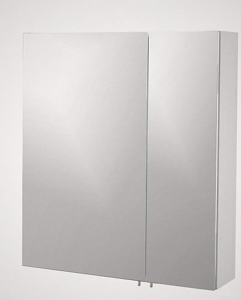 Schildmeyer Spiegelschrank 60 cm, melaminharzbeschichtete Spanplatte, weiß, 2-tü