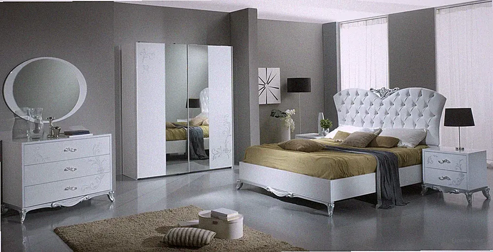 Schlafzimmer Italienische Möbel Set Luxus Modern Stil 6tlg Betten Schrank Barock