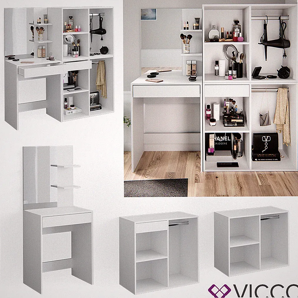 Schminktisch Frisiertisch Schminkkommode Isabelle Beistellschrank Kommode Vicco