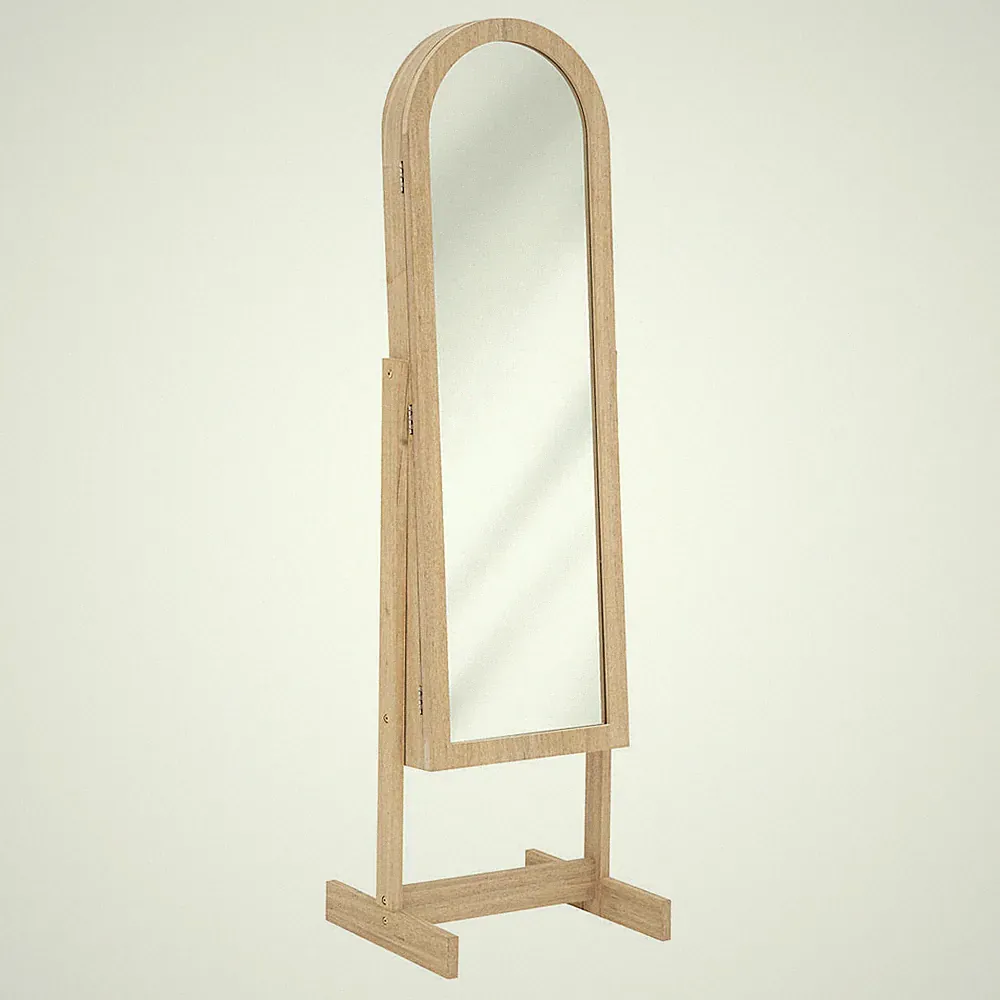 Schmuckschrank mit Spiegel SOLEYA, 42 x 37,5 x 145 cm