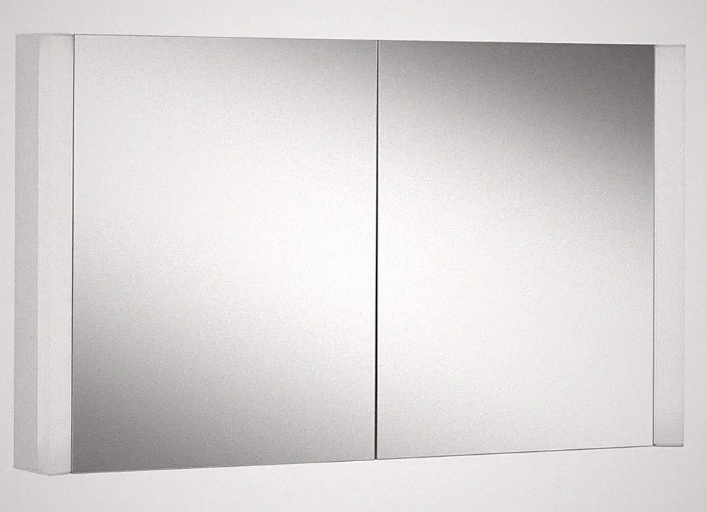 Schneider EASY LED-Lichtspiegelschrank, 2 Doppelspiegeltüren, 100x70x14cm