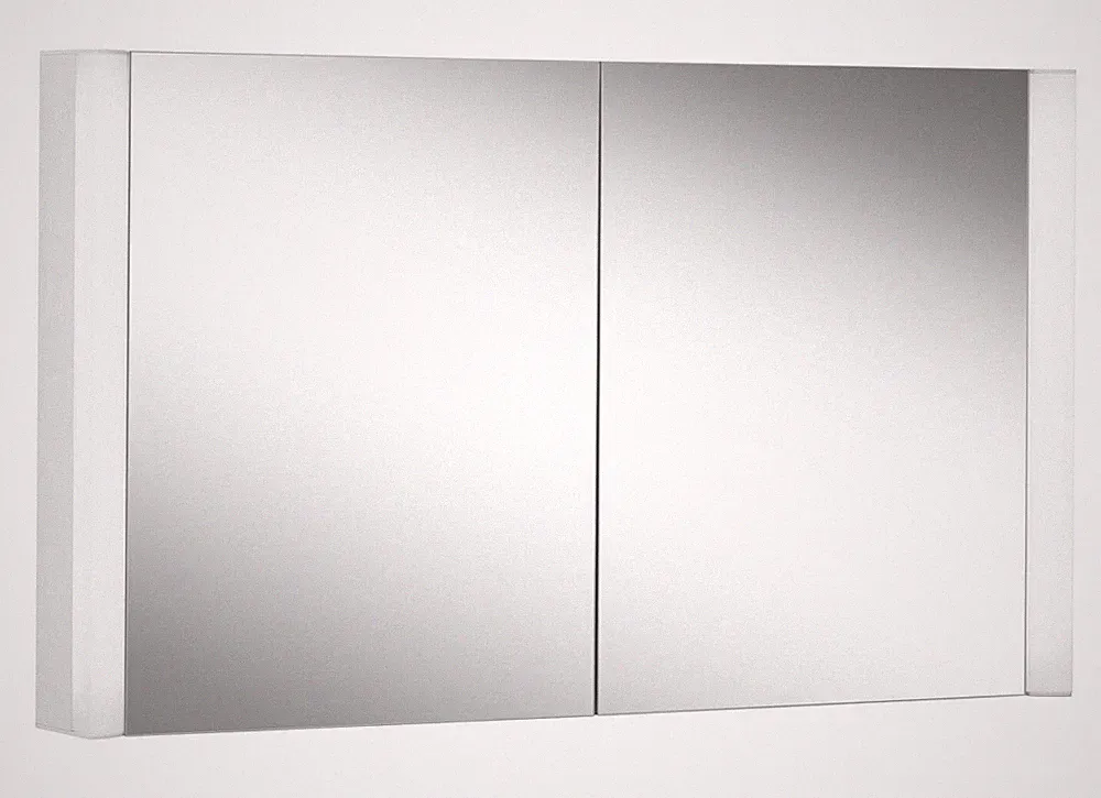 Schneider EASY LED-Lichtspiegelschrank, 2 Doppelspiegeltüren, 100x70x14cm