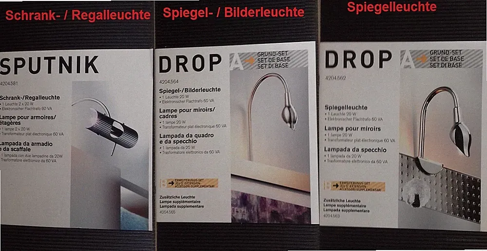 Schrankleuchte, Regalleuchte, Spiegelleuchte, Bilderleuchte, Flohmarktware