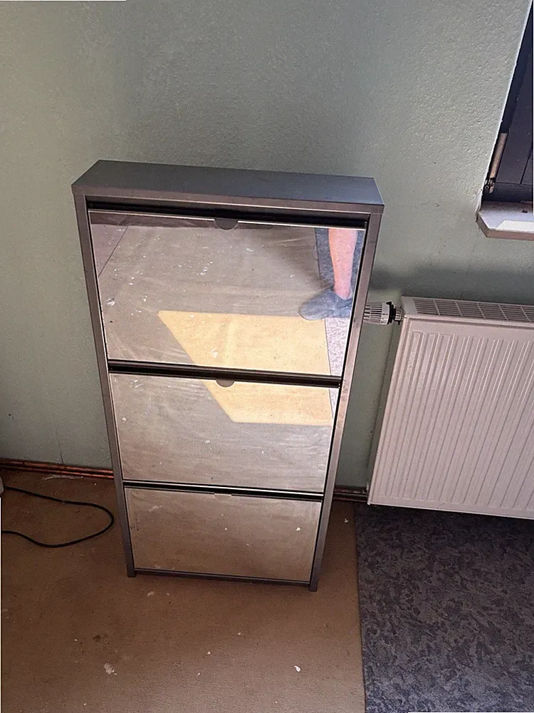 Schuhschrank mit Spiegeltüren 3 Fächer
