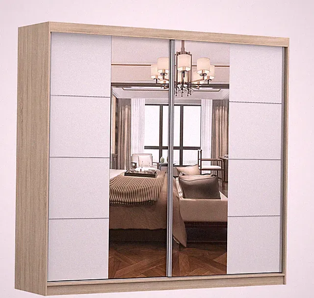 Schwebetürenschrank Kleiderschrank Garderobenschrank Schrank - Claudia 13 230cm