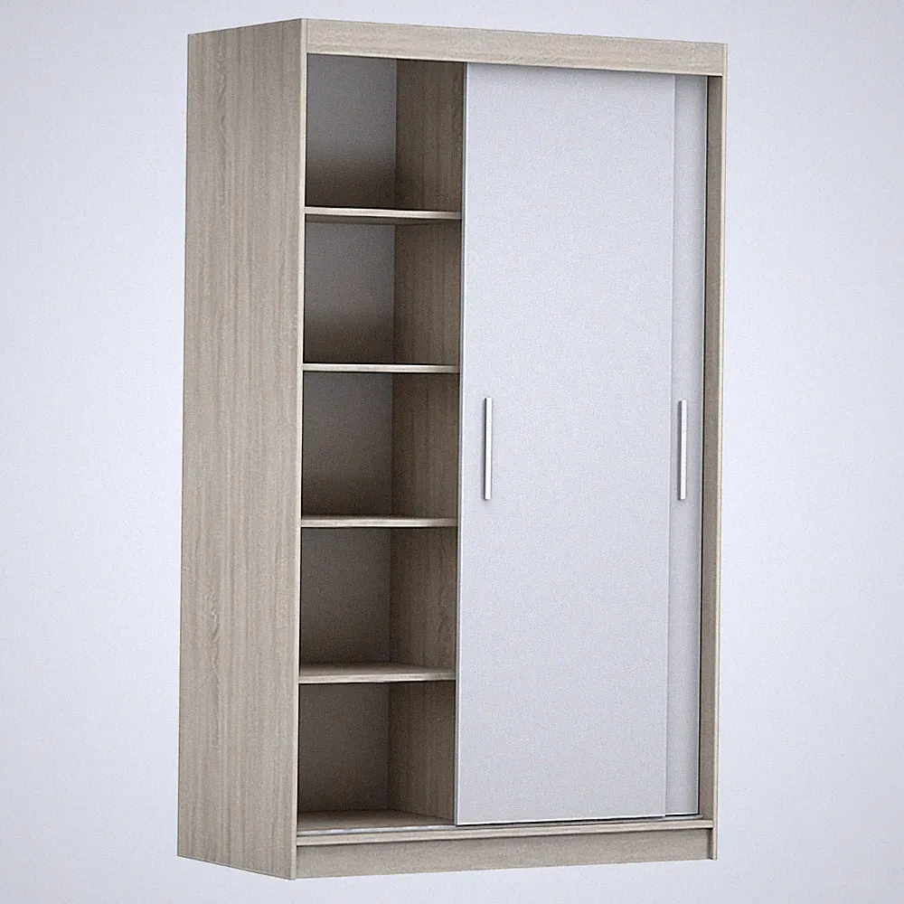 Schwebetürenschrank Kleiderschrank Mehrzweckschrank Schrank NEOMI 04- 120 cm
