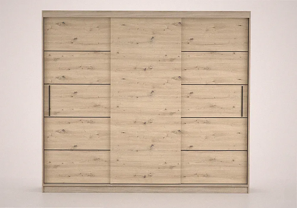 Schwebetürenschrank,Kleiderschrank mit Schiebetüren ALBA II A 250 cm