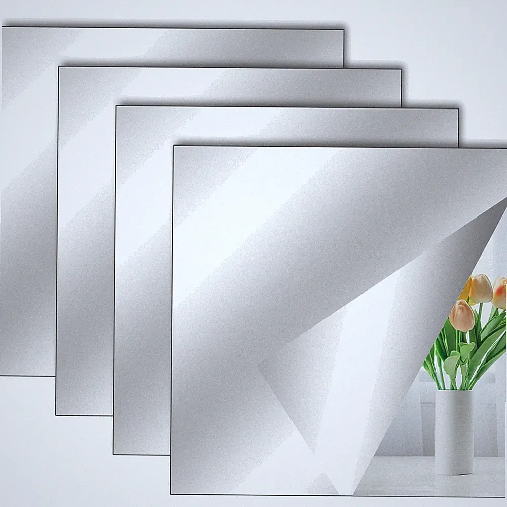 Selbstklebende Acrylspiegel Schulspiegel Wandspiegel Badezimmer 4 Stück