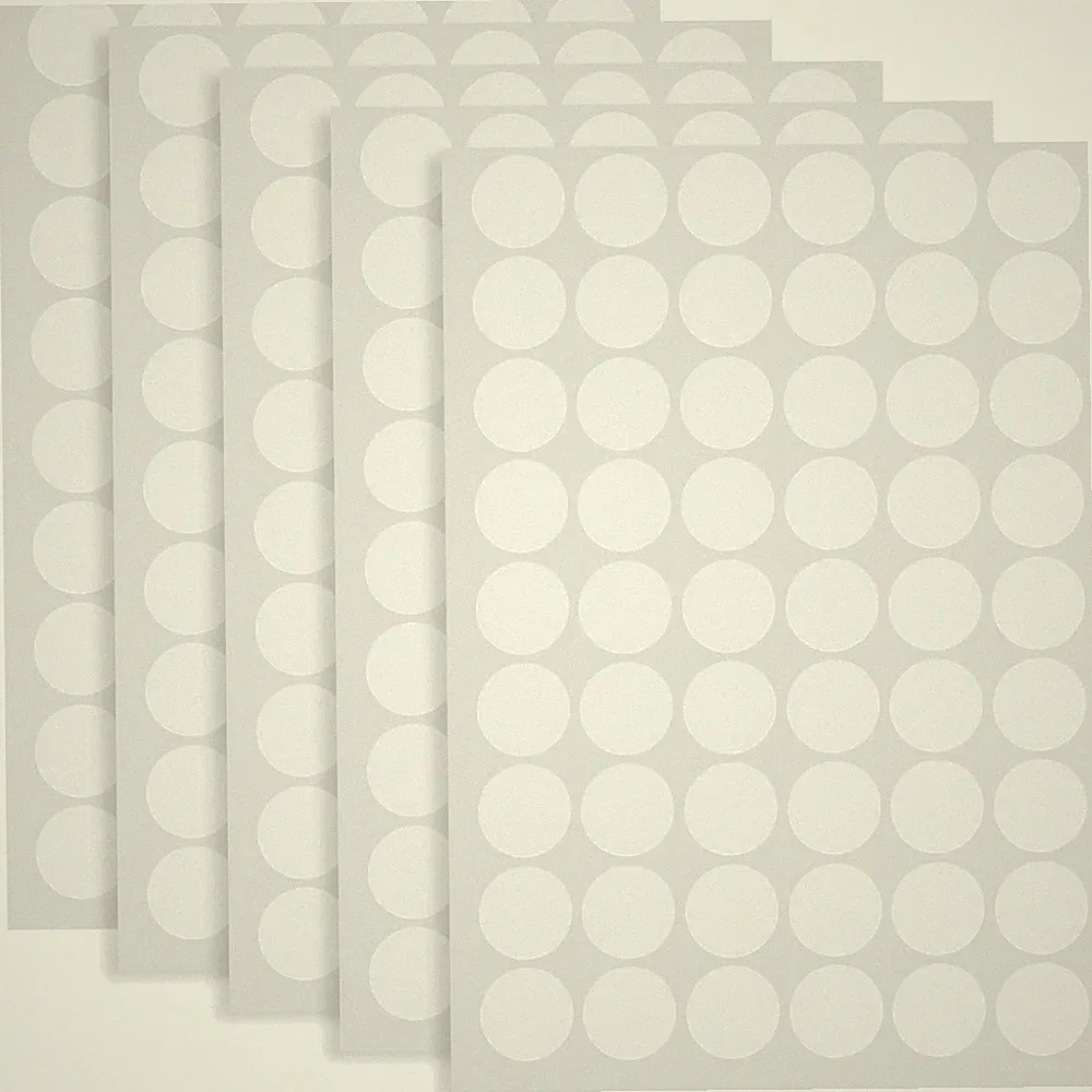 Selbstklebende Möbel Abdeckkappen 21mm 5 Stück 270 Aufkleber weiß für Schraub...