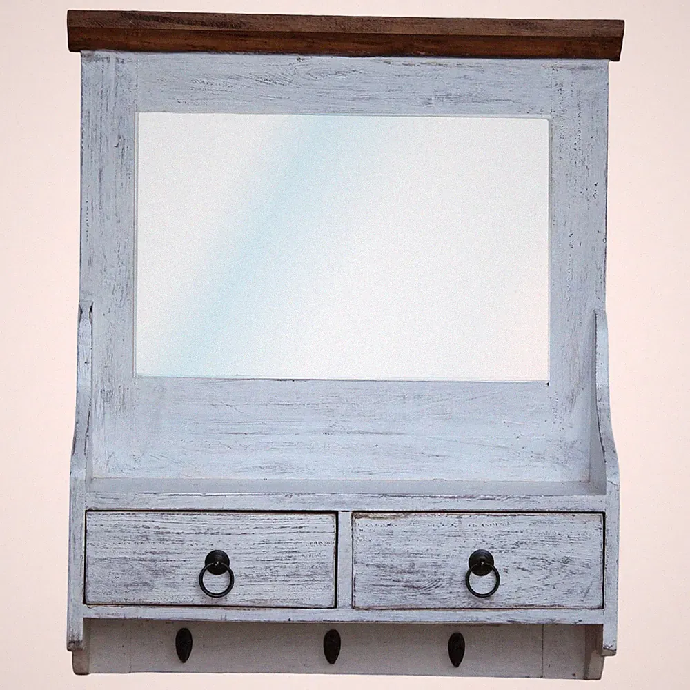 Shabby-Chic-Spiegelschrank fürs Bad