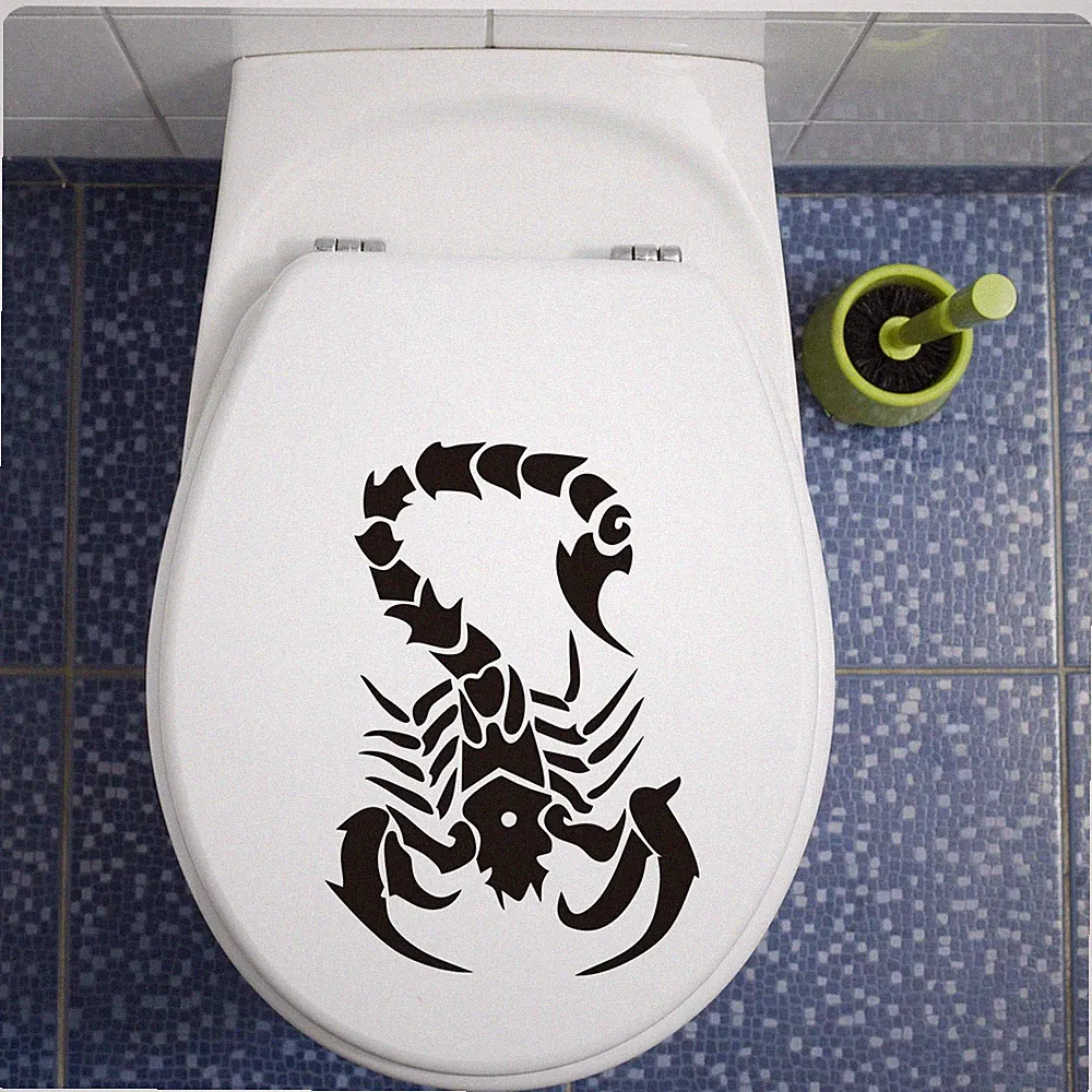 Skorpion Aufkleber für WC Deckel Wandtattoo Tribal Scorpion Bad Toilette TDA018
