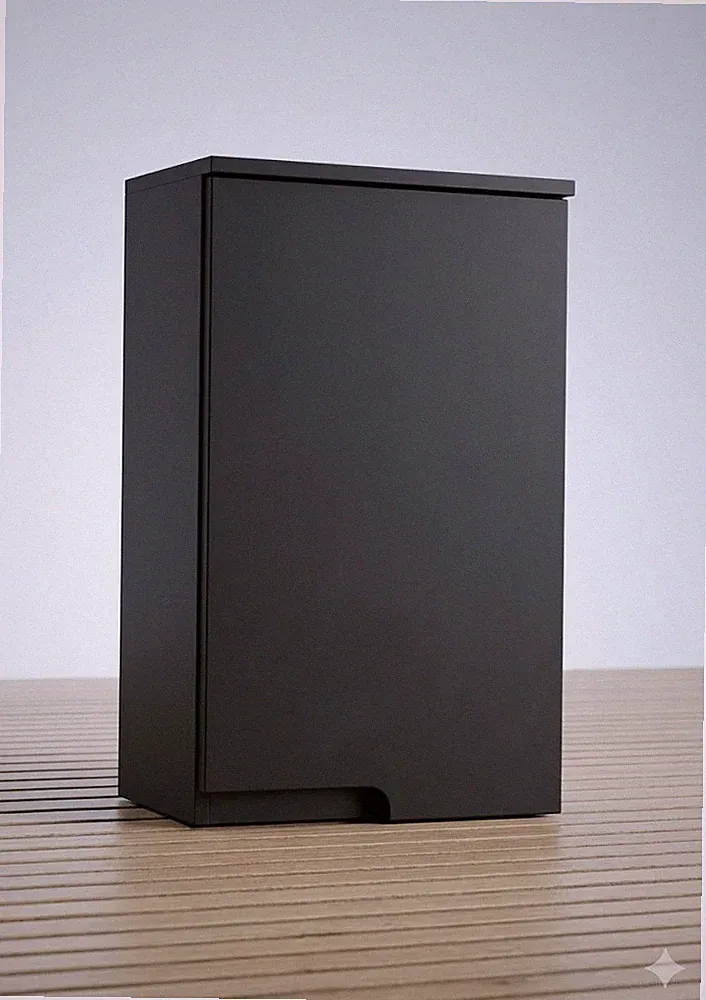 SPICE Hängeschrank 1D Schwarz matt 40x67x23cm