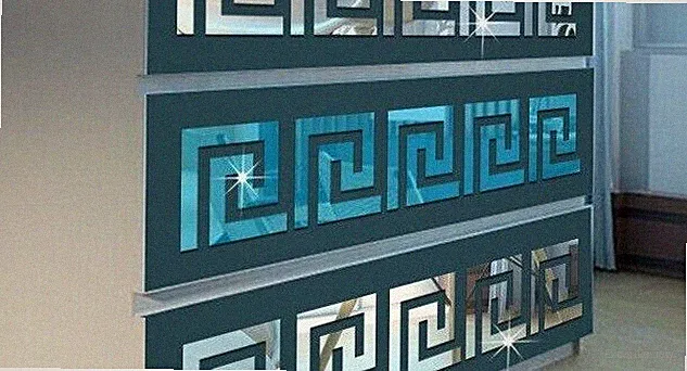 Spiegel Bordüre 10er Set Deko Kunststoff Wand Dekor Spiegeleffekt Gold Schwarz