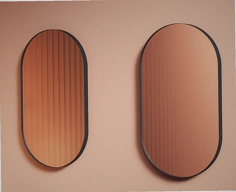 Spiegel oval 50x90 im Design mit Hintergrundbeleuchtung