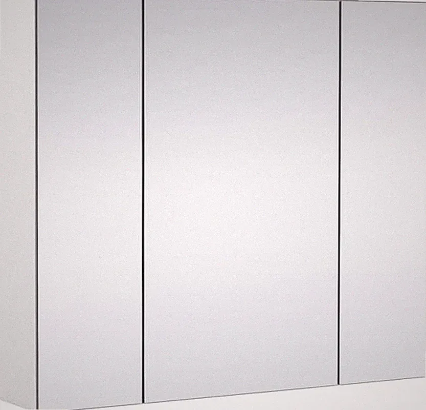 Spiegelhängeschrank, 3 Türen, 70,5 × 15 × 60,5 cm, weiß | 3-höhenverstellbar