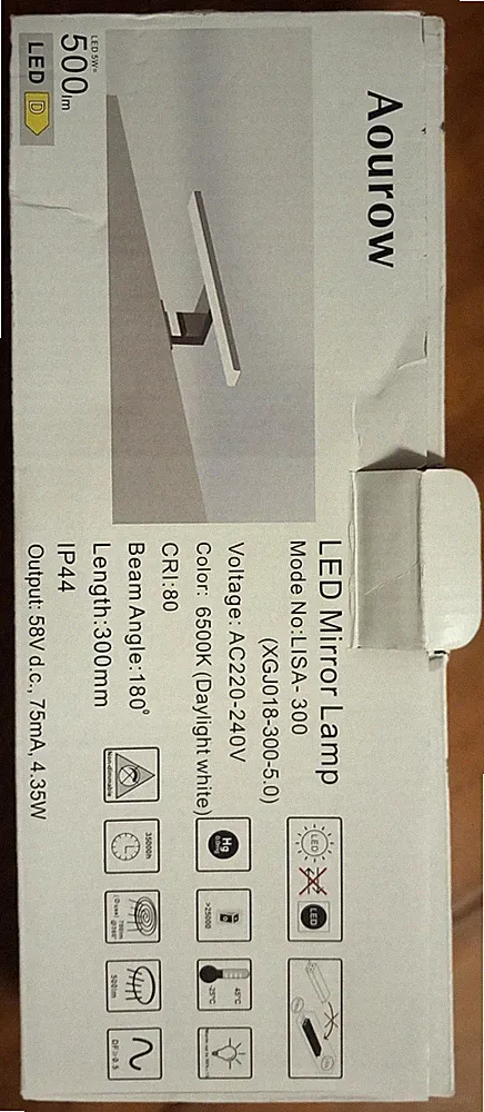 Spiegelleuchte Bad Beleuchtung Badleuchte Schminklicht Aufbaulampe LED Innen DE
