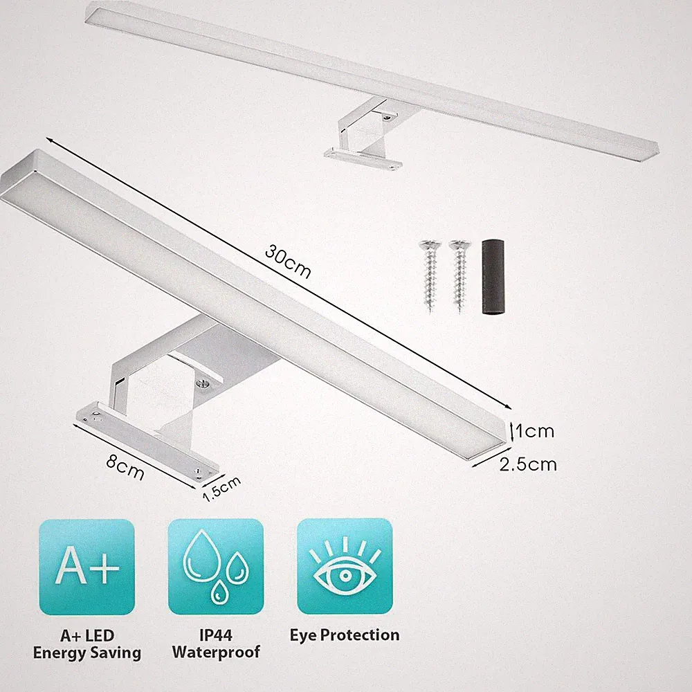 Spiegelleuchte Bad Beleuchtung Badleuchte Schminklicht Aufbaulampe LED KalteWeiß