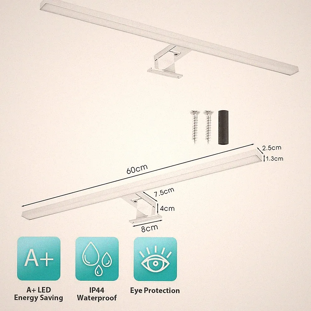 Spiegelleuchte Bad Beleuchtung Badleuchte Schminklicht Aufbaulampe LED KalteWeiß