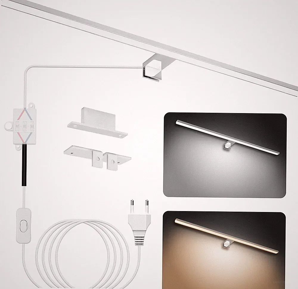 Spiegelleuchte Bad LED 18W 80cm, einstellbare Farbtemperatur 4000K 6000K, 2000LM