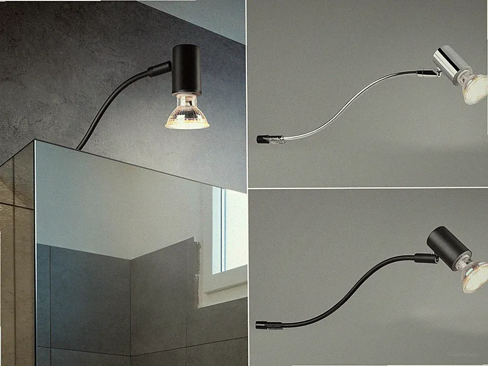 Spiegelleuchte Schminklicht schwenkbar Schrank Aufbauleuchten für Spiegelschrank