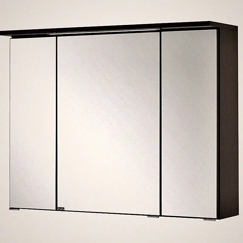 Spiegelschrank 100cm grau LED Badspiegel Schalter Steckdose Badmöbel Badezimmer