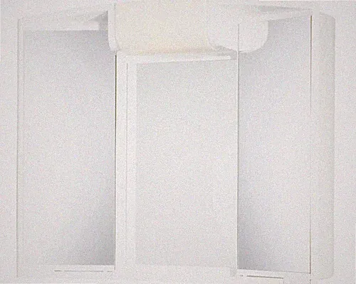 Spiegelschrank 59 x 15 x 50 cm weiß 2-türig IP 21 mit Beleuchtung u . Steckdose