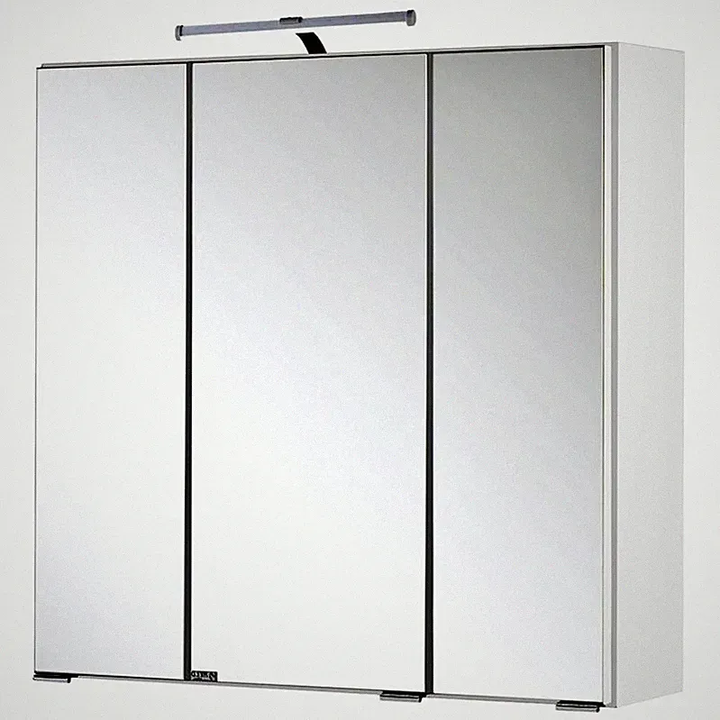 Spiegelschrank 60cm weiß LED Beleuchtung Steckdose Badezimmerschrank Bad-Spiegel