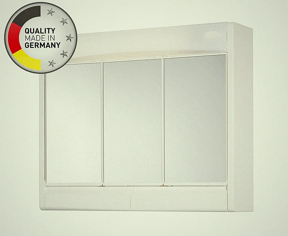 Spiegelschrank 60x51x18cm mit Beleuchtung und Steckdose, Leuchtstofflampe T8, 1x