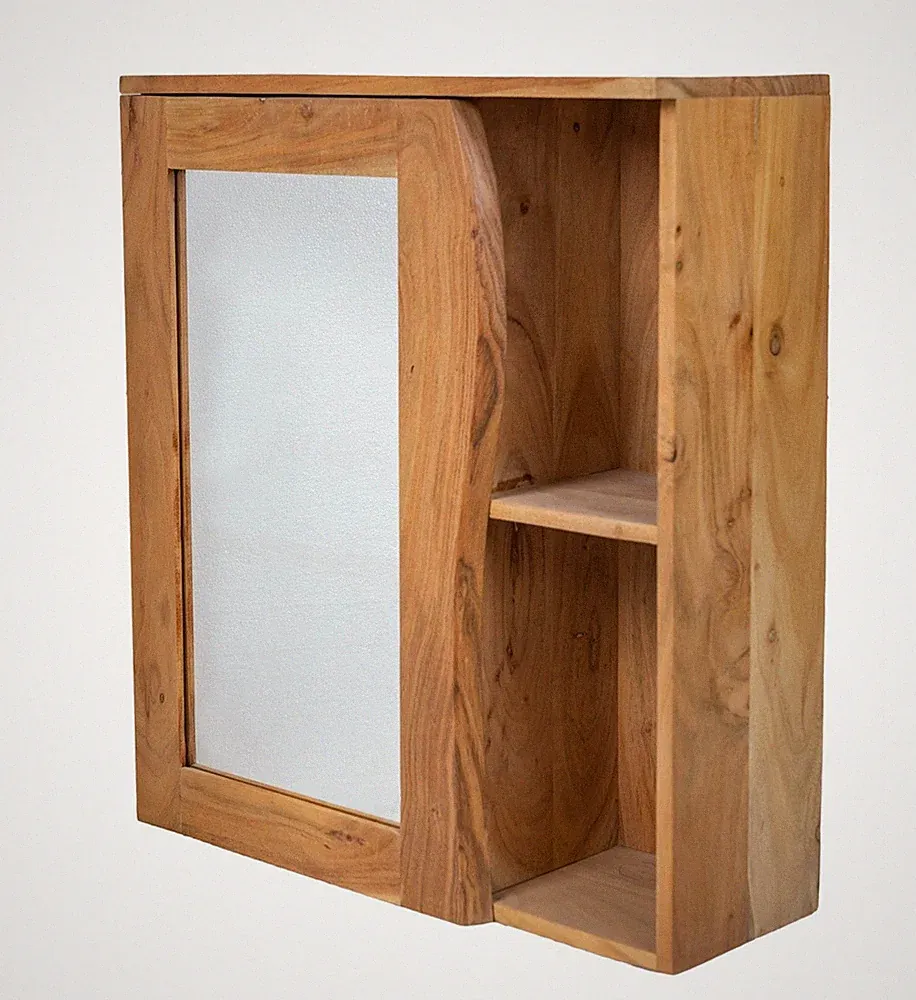 Spiegelschrank 62x70cm Massivholz Akazie honig massiv NEU OVP!!!
