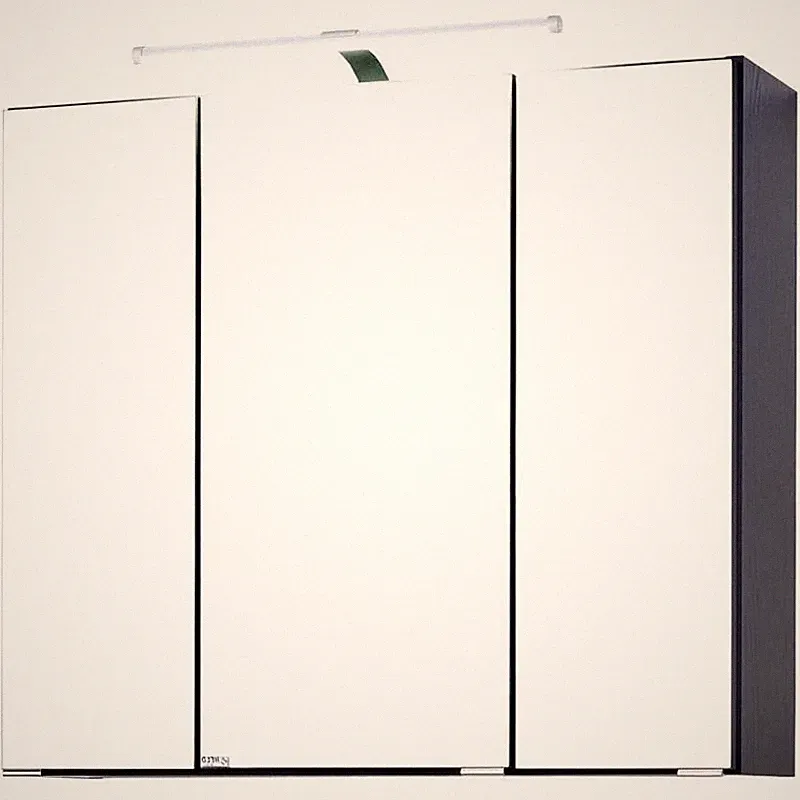 Spiegelschrank 70cm grau LED Beleuchtung Steckdose Badezimmerschrank Badspiegel