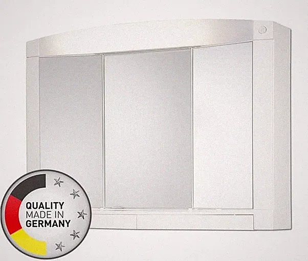 Spiegelschrank 76x58x18cm mit Beleuchtung und Steckdose, weiß Swing - Hochwertig