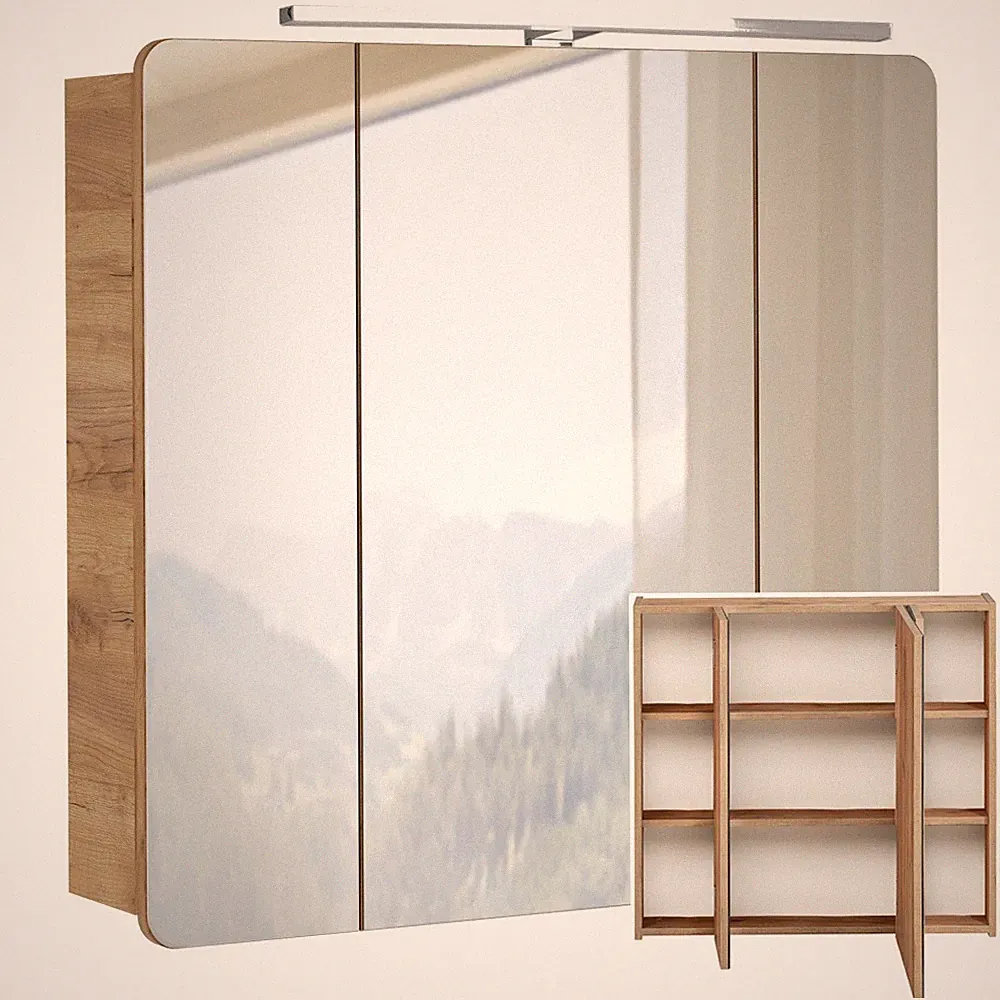 lomadox spiegelschrank 80