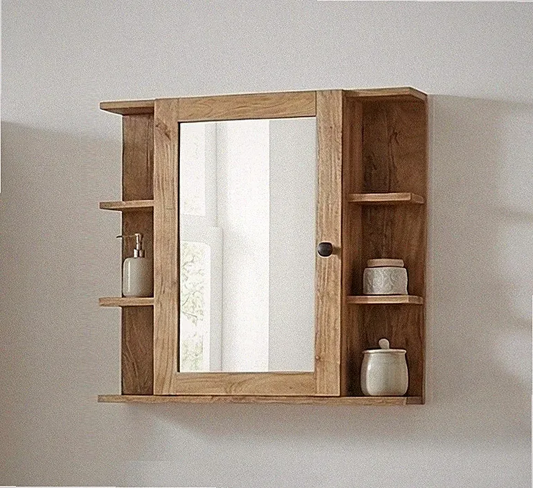 Spiegelschrank 83x73cm Massivholz Akazie massiv NEU OVP!!!