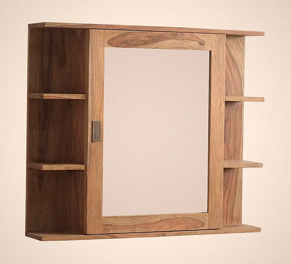 Spiegelschrank 85x73cm Massivholz Sheesham massiv NEU OVP!!!