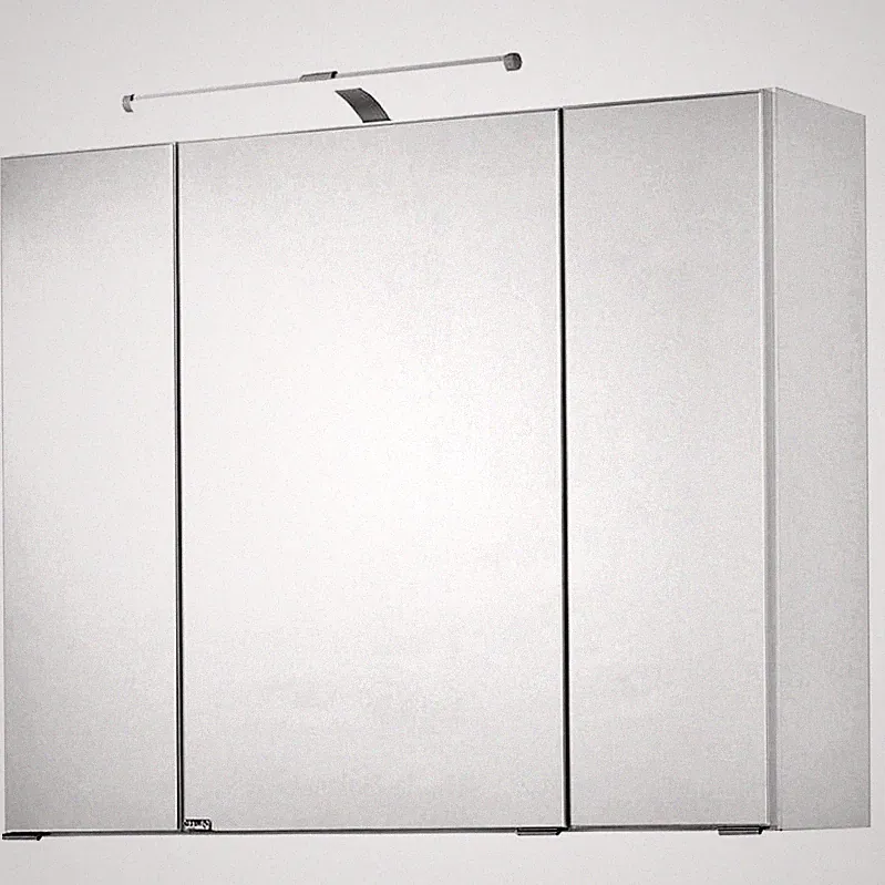 Spiegelschrank 90cm weiß mit LED Beleuchtung Badezimmerschrank Badmöbel Spiegel