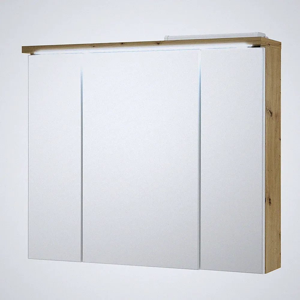 Spiegelschrank - Artisan Eiche - 80 cm breit