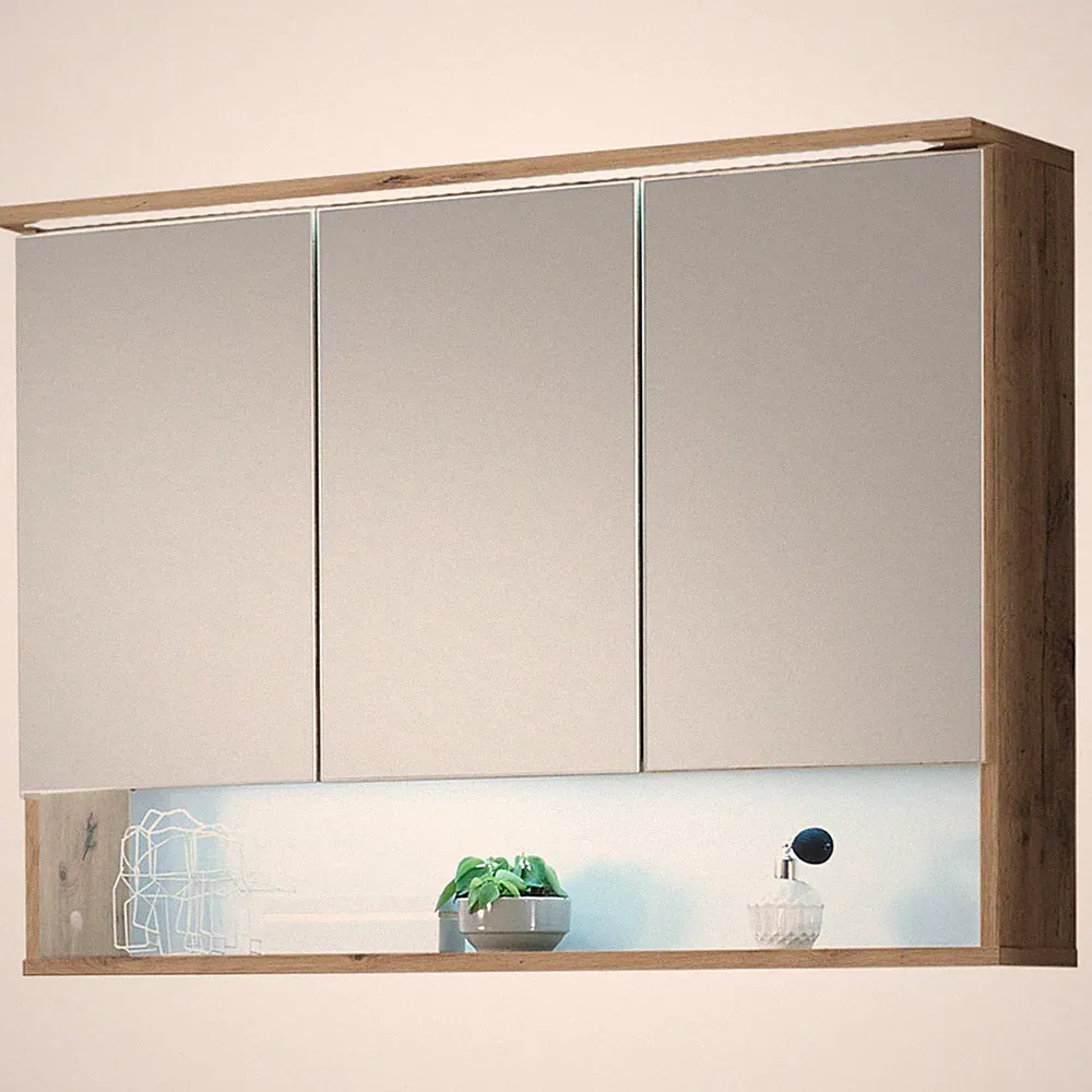 Spiegelschrank - Artisan Eiche - LED-Beleuchtung