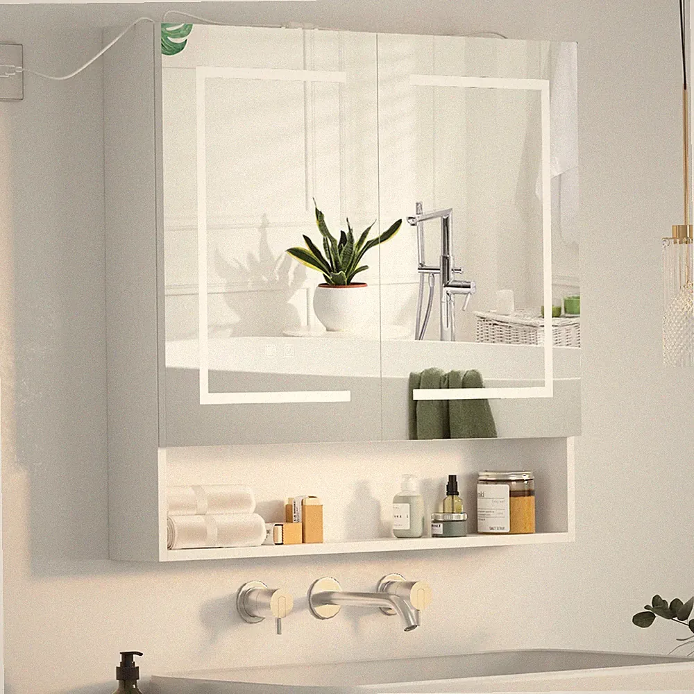 Spiegelschrank Bad 80cm Mit Beleuchtung, Mit Antibeschlag