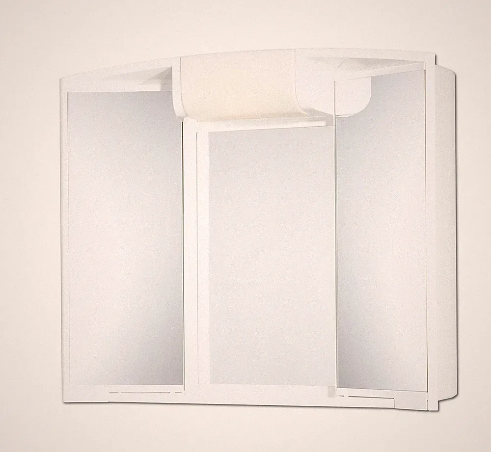 Spiegelschrank Bad Angy LED Beleuchtung Ablage Weiß Kunststoff 59 cm Jokey