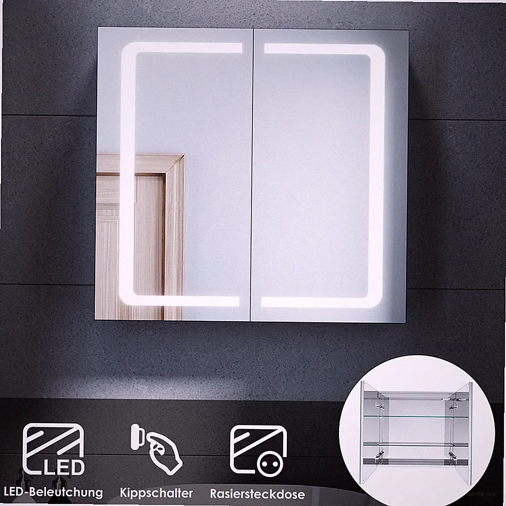 spiegelschrank bad mit beleuchtung 130cm