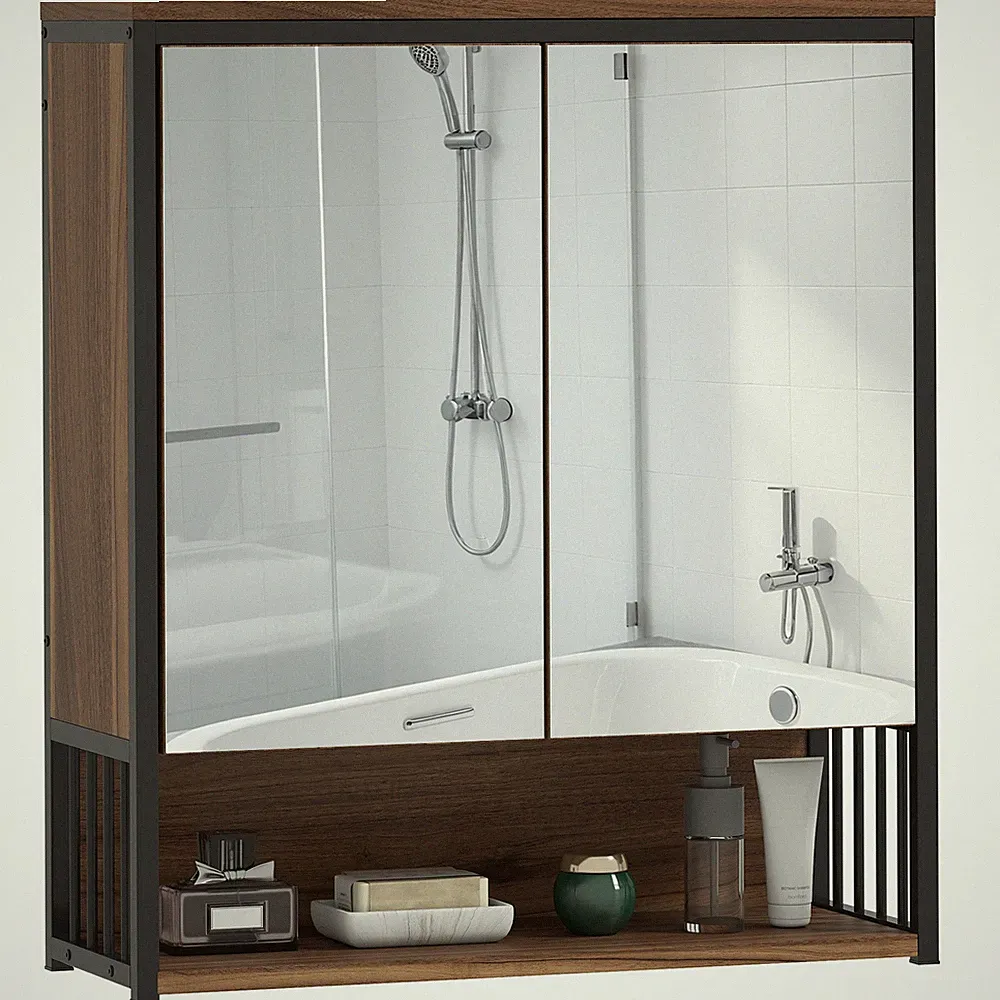 Spiegelschrank Bad, Badezimmerschrank mit sanft schließender Refurbished